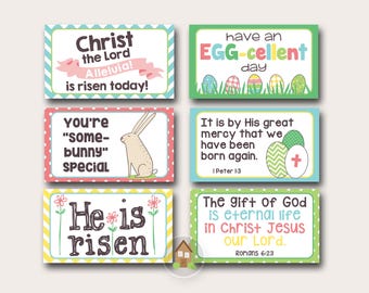 Ostern Lunch Box Notizen | Druckbare Schrift Lunchbox Karten für den Frühling