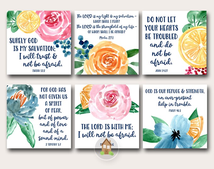 20 Encouraging Printable Scripture Cards | Sunday School Teacher Gift ...
