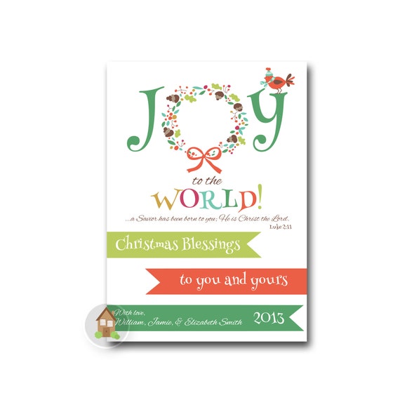 Freude Weihnachtskarte Christliche Weihnachtskarten Freude Etsy