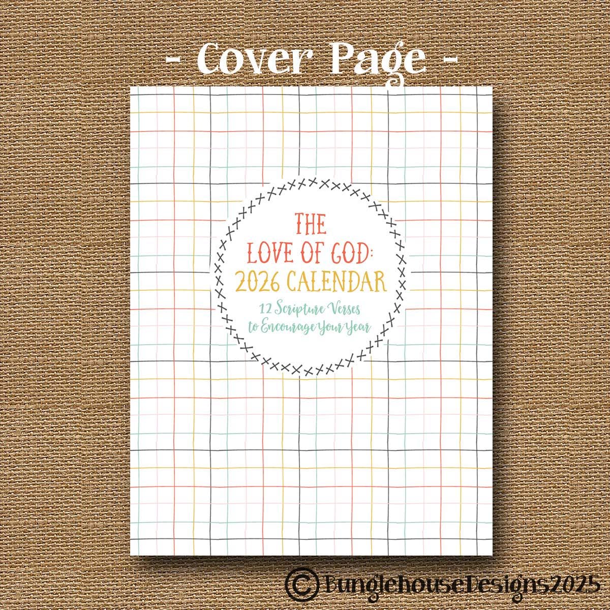 2026 Printable Calendar With Scripture, Bible Verses | Instant Download ...