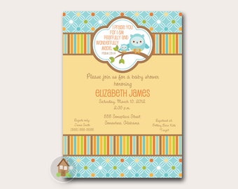 Mom and Baby Owl Shower Invitation for Baby Boy | Digital Invite with Bible Verse | Christian, Religious Baby Shower | Printable Invitation