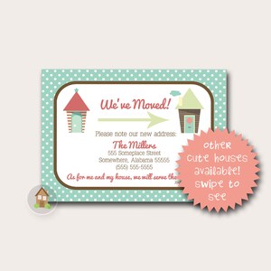 Nouvelle carte de visite | Nous avons déménagé | Changement d'adresse | Annonce de déménagement | Quant à moi et ma maison | Carte de déménagement des Écritures saintes | DIY IMPRIMABLE