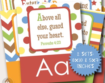 ABC Scriptures for Kids | Children's Alphabet | Playroom Alphabet | ABC: God's Way for Me | Christian, Bible Alphabet | DIY Printable ABCs