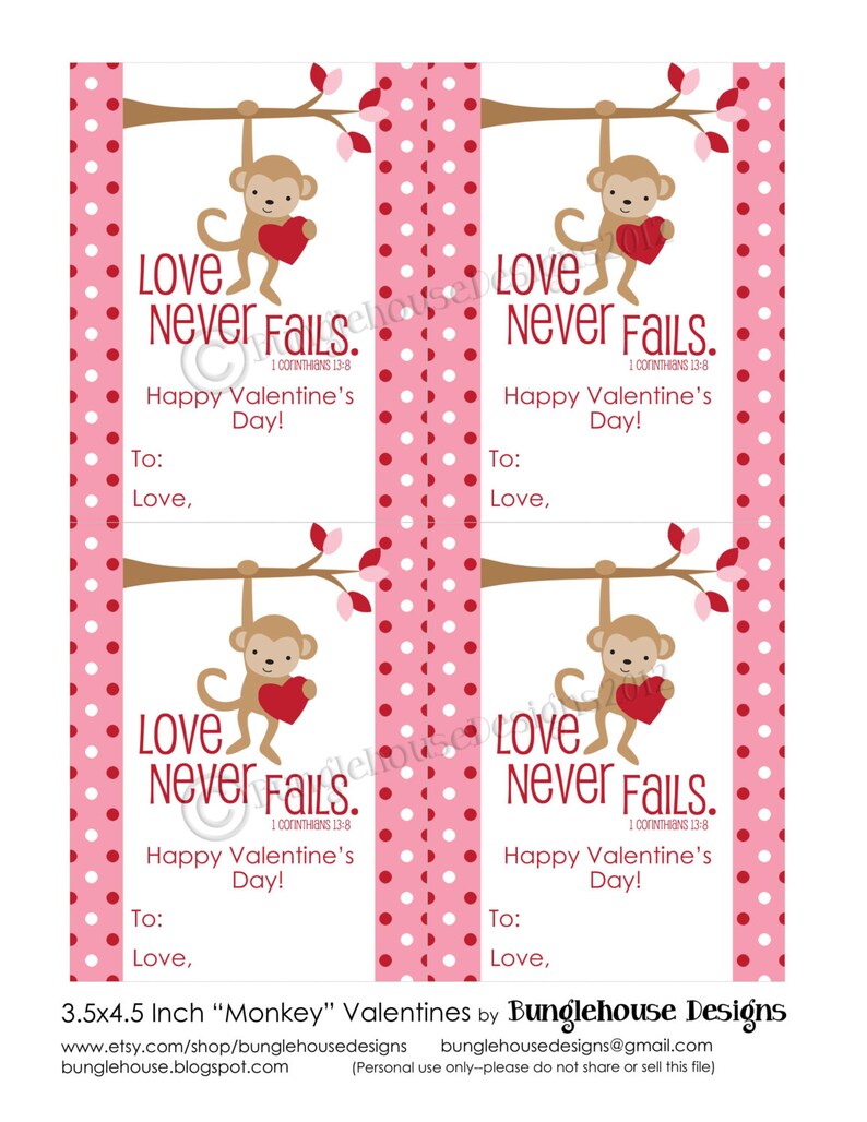 kids-valentine-card-monkey-valentine-diy-printable-etsy