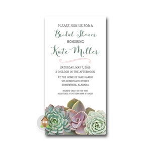 Succulents Recipe Card | Printable Recipe Cards | Instant Download ...