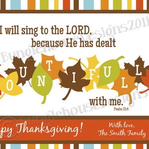 Printable Thanksgiving Scripture Card Bountiful Fall Leaves - Etsy