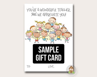 From the Group Teacher Appreciation Gift Card Holder | Printable Thank You for Teacher from the Class | Teacher Appreciation Week Digital