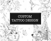 Custom Tattoo Designs, Minimalist Tattoos, Digital Tattoo Design, Personalized Art, Hand Drawn