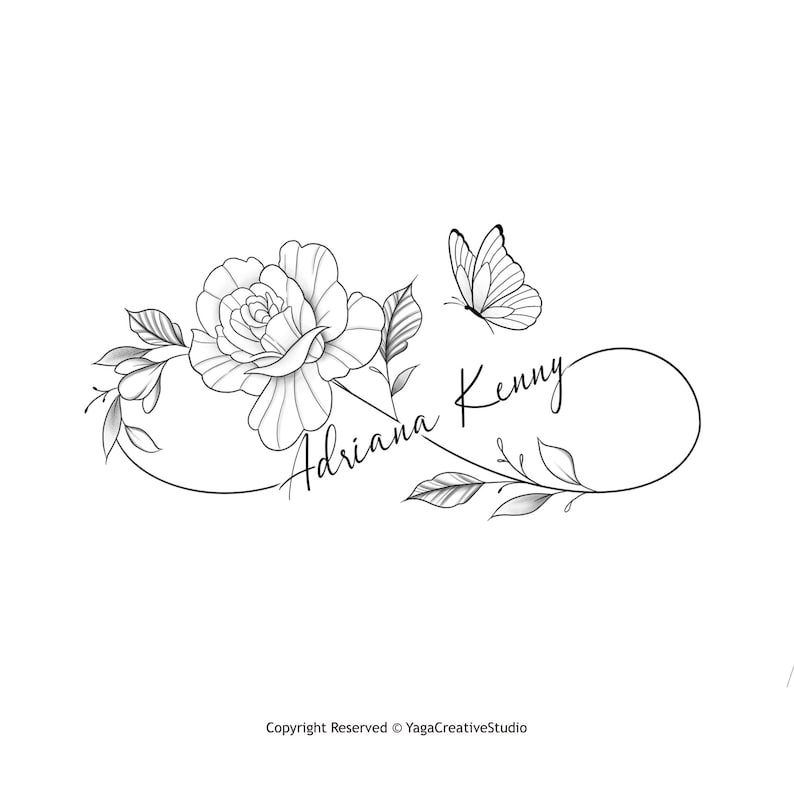 Infinity Symbol Custom Design | Personalized Tattoo Design | Instant ...