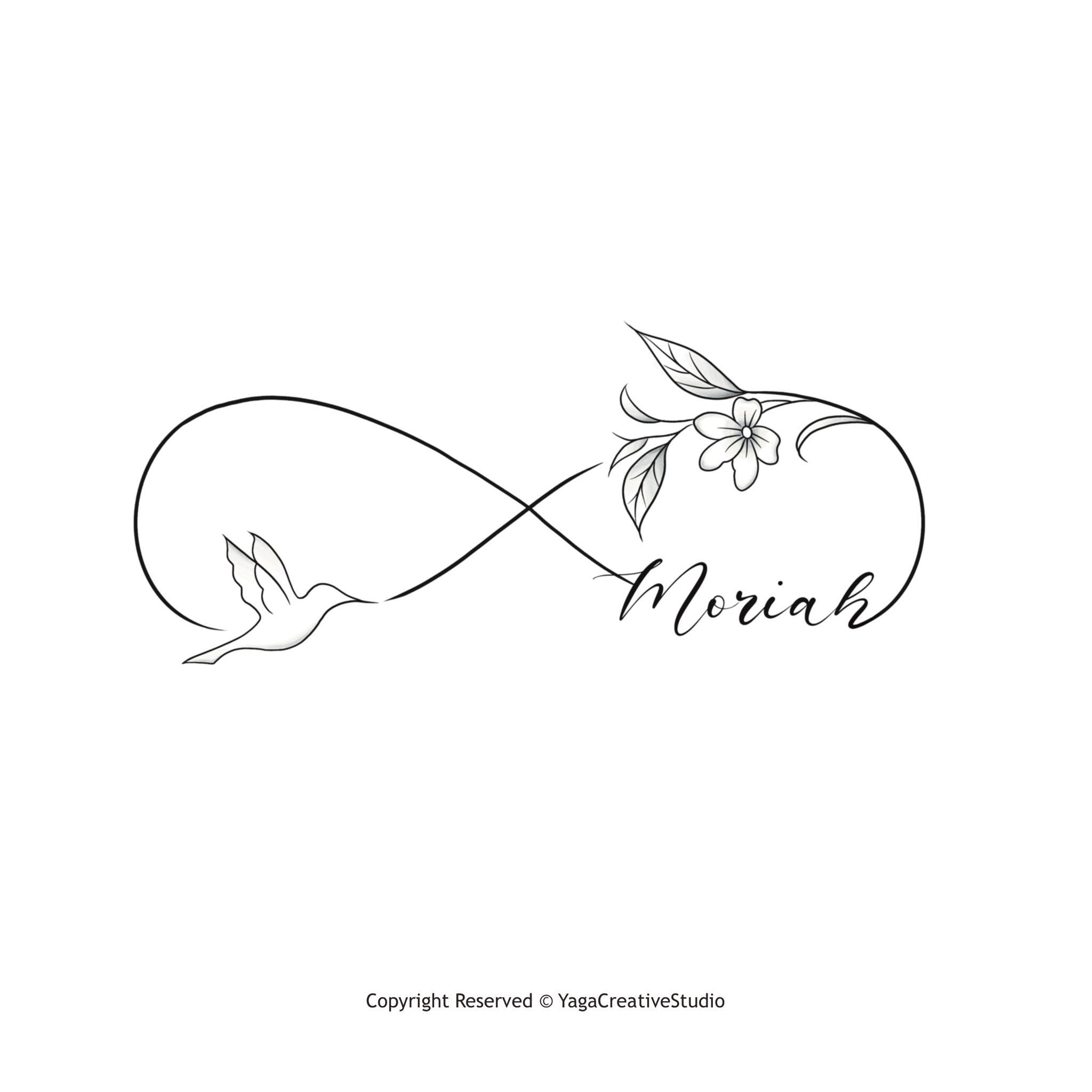 Infinity Symbol Custom Design | Personalized Tattoo Design | Instant ...