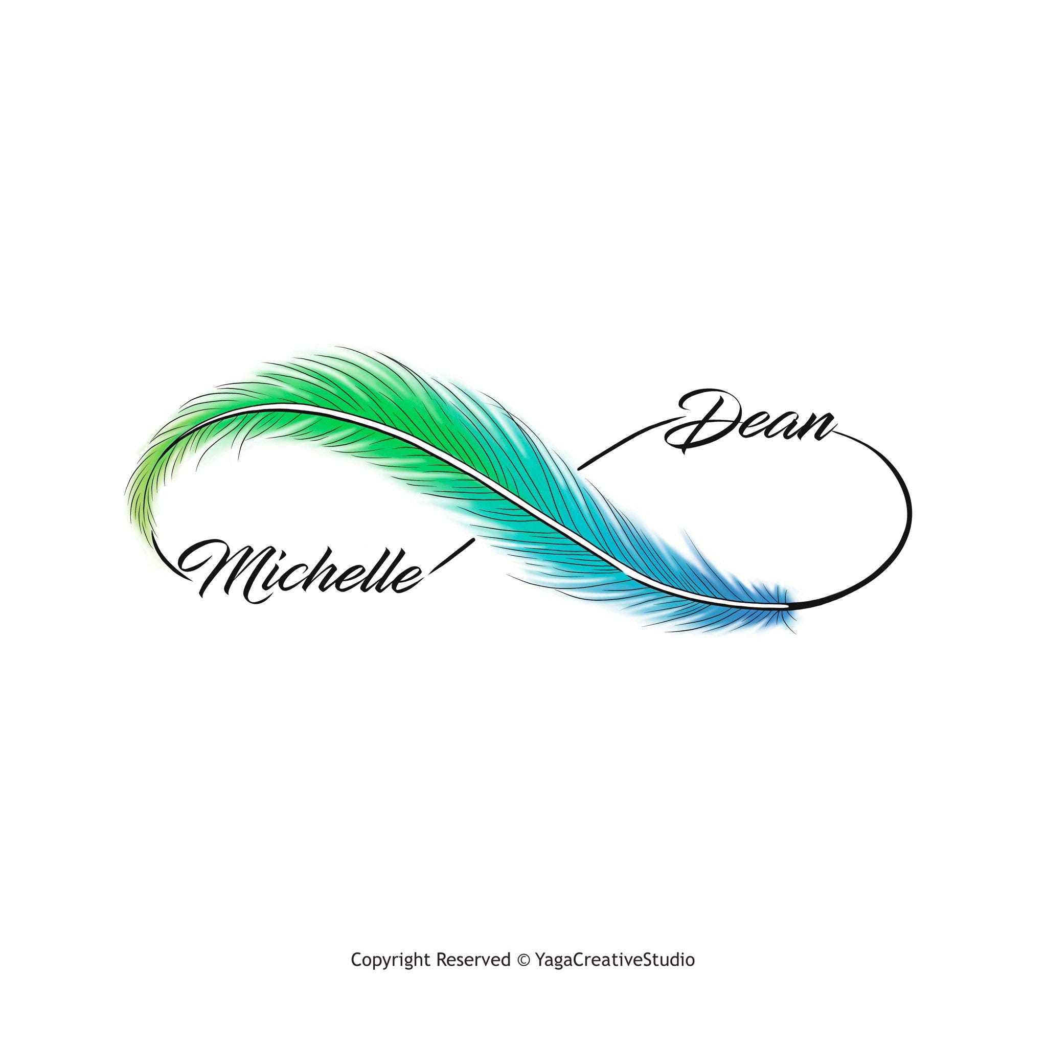 Infinity Symbol Custom Design | Personalized Tattoo Design | Instant ...
