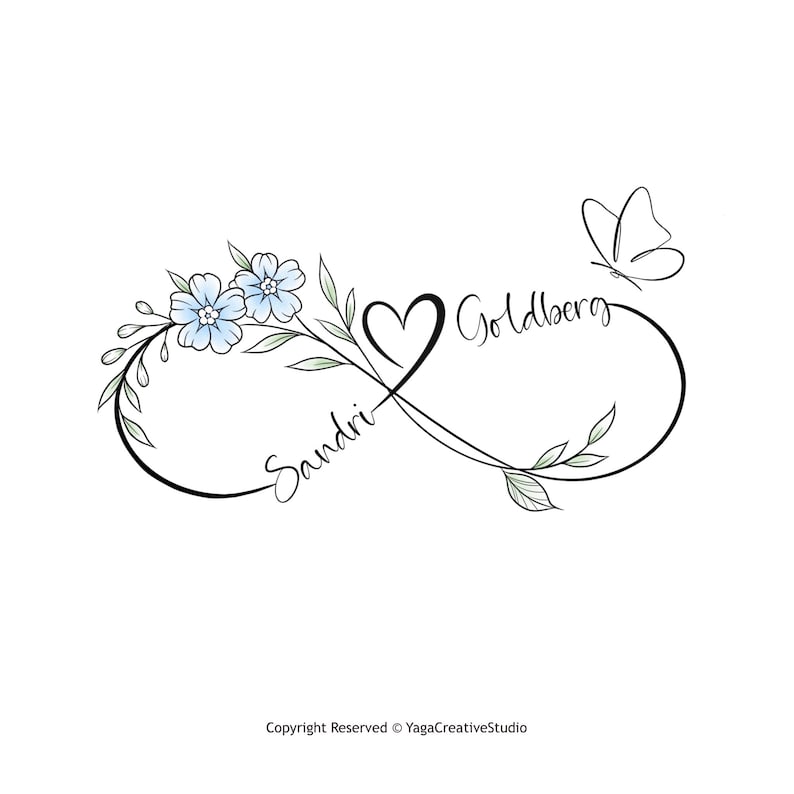 Infinity Symbol Custom Design | Personalized Tattoo Design | Instant ...
