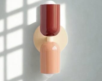 Moderne nordische Wandleuchte Bunte Nachttischlampe Macaron Wandleuchte Minimalist Schlafzimmer Kinderzimmer Beleuchtung Wohnkultur
