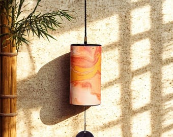 Bambus Windspiel im Freien Tiefer Ton Zen Meditation Windspiel Handgemachte Gartendekoration Entspannende Terrasse Hängende Glocke