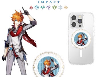 Tartaglia MagSafe-telefoongreep/-standaard | Genshin Impact Snezhnaya-fan merchandise