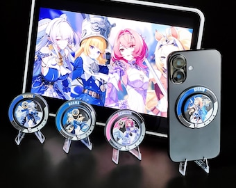 ZZZ Remielle Sigrid Norma Velina MagSafe Phone Grip, Zenless Zone Zero Agent Magnetic Phone Stand