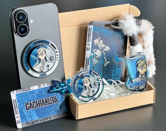 Gachiakuta Zanka gift set Collection, Anime Merch Bundle, badge holder, acrylic chain, MagSafe phone grip