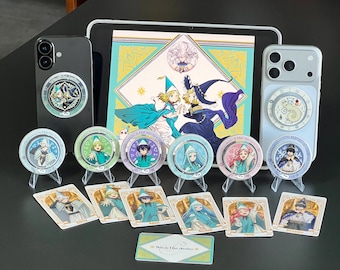 Brushbuddy Qifrey Magsafe Phone Grip, Witch Hat Atelier Anime Phone Stand, Brimmed Cap Coco/Olruggio/ Richeh/ Tetia