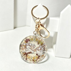 Witch Hat Atelier Crystal Glass Keychain, Qifrey Fan Art Bag Charm, WHA Anime Jewelry, Glass Ornament Coco & Agott