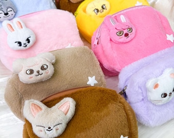 Neceser de maquillaje para muñecas SKZOO Stray Kids, estuche portátil de viaje.