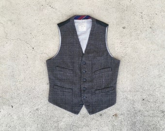 No Sleeves, If You Please -- Merona brand waistcoat with wool front -- Made in Vietnam