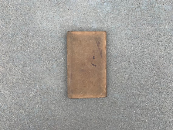 Rawhide -- Longways rectangular bi-fold leather w… - image 2