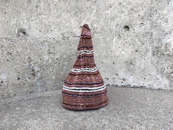 Ethnic Cap -- Multicolored patterned cap with an … - image 2