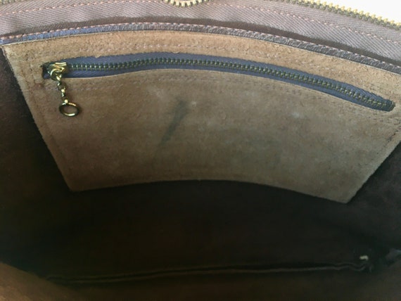 Posh Pouch -- Medium sized rectangular brown leat… - image 6