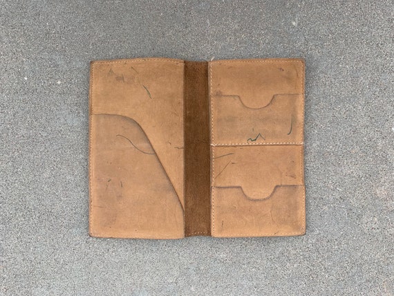 Rawhide -- Longways rectangular bi-fold leather w… - image 4