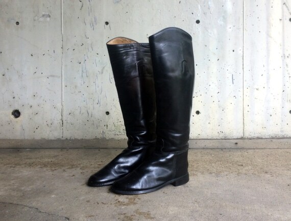 Distressed black shop leather booties