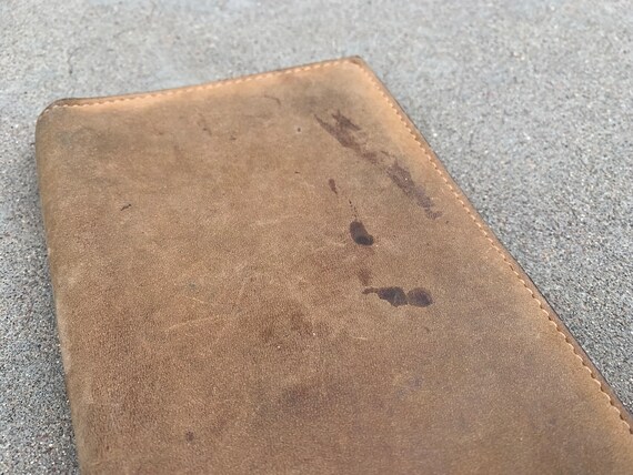 Rawhide -- Longways rectangular bi-fold leather w… - image 6