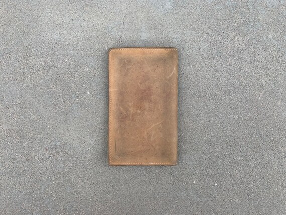 Rawhide -- Longways rectangular bi-fold leather w… - image 3