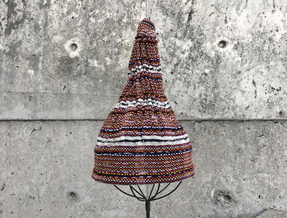 Ethnic Cap -- Multicolored patterned cap with an … - image 1