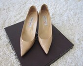 Jimmy Choo Patent Leather Neutral Pumps