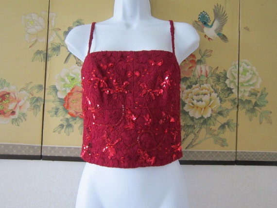 karen millen red sequin dress