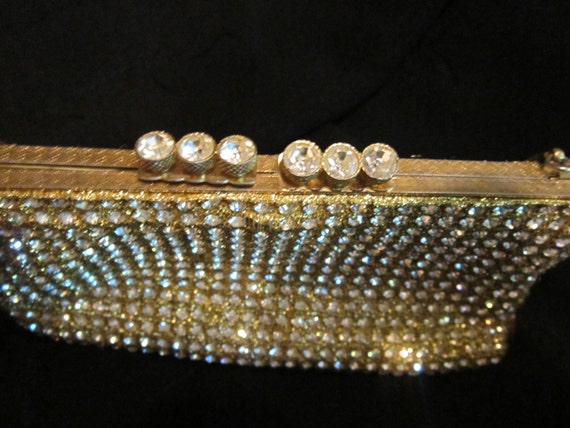 gold diamonte bag