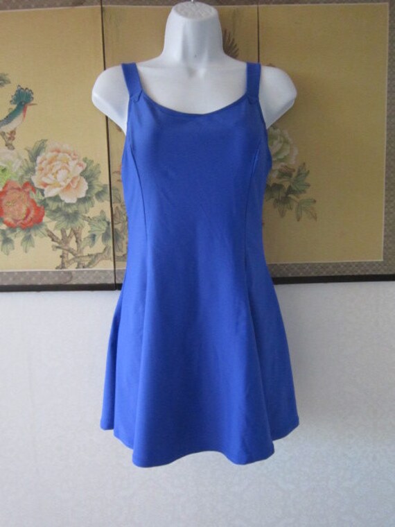 Vintage Blue Swim Dress | Etsy