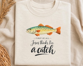 Zuallererst denkt Jesus, ich bin ein Fang PNG, lustiges christliches Sublimationsdesign, Glaubens-Shirt PNG, freches religiöses POD-Design, kommerzielle Nutzung