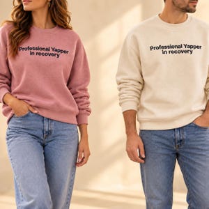 Professionele Yapper Recovery geborduurde crewneck sweatshirt editie!