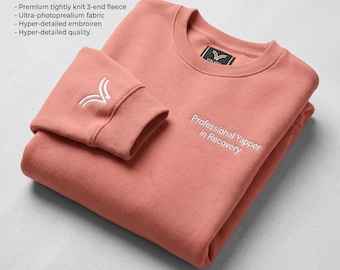 Professioneller Yapper in Genesung, Minimalistischer Pullover, 100% Baumwollgesicht, schweres Fleece, Boxy-Fit-Kleidung, ruhiger Luxus, NYC Streetwear,
