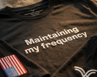 Comfort Colors Embroidered Shirt, Maintaining My Frequency T-Shirt, Wellness Gift, Spiritual Cotton Tee, Mindful Style