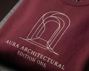 Dark Academia Sweatshirt, Aura Architectural Portal Hoodie, Minimalist Line Art Fleece, Quiet Luxury Pullover