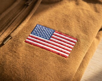 Custom Embroidered Canvas Zip Hoodie Jacket, Cotton Duck Workwear, Personalized Logo Outerwear, Rugged Comfort Gift