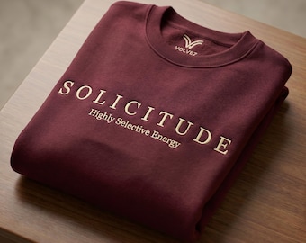 Soliciness Apparel, Wählbares Energie Sweatshirt, Minimalistischer Hoodie, Ruhiger Luxus Tragen, NYC Streetwear, Mentale Hygiene, Premium Fleece