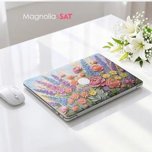 Dell Laptop Accessories Impasto Oil‑Painting Wildflower  Custom Vinyl Wrap  For Dell  Xps Latitude Vostro Alienware Precision