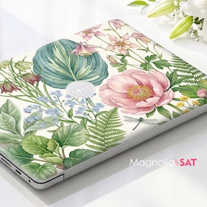 Autocollant de protection pour ordinateur portable Dell 16 Plus 2-en-1, motif champêtre printanier, style cottagecore, pour bureau ou ordinateur portable Latitude Vostro Precision.