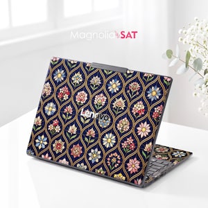 Lenovo ThinkPad X1 Carbon Gen Stained Glass Floral Laptop Skin Premium Protective Vinyl Decal Sister Mom Birthday Gift Fits Ideapad Legion