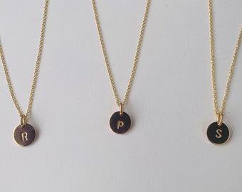 14k Yellow Gold-Fill Initial charm necklace - choose length 16”, 18” or 20”