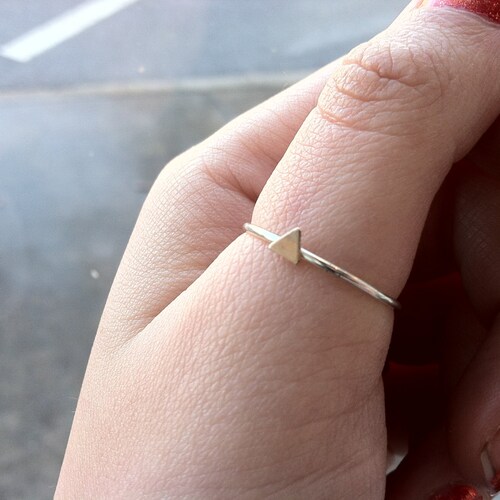 Triangle Stacking Ring Sterling Silver | Etsy