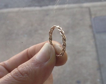 Braided [14k Gold Fill] Stacking Ring - custom made to order